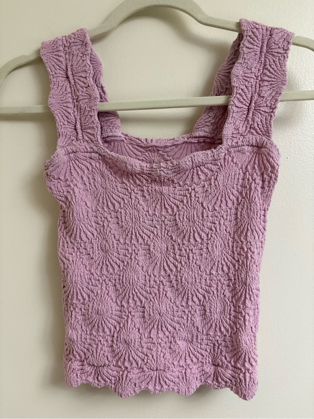 FP Intimately Love Letter Seamless Cami XS Pink Floral boho summer Crop Tank EUC